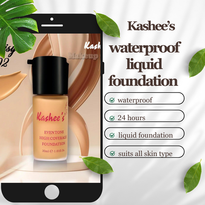 Kashees even-tone high-coverage foundation | Waterproof